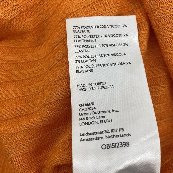 Maeve Anthropologie Orange Ribbed CutOut Tank Top Size XL Cutout Sleeveless - Picture 3 of 9